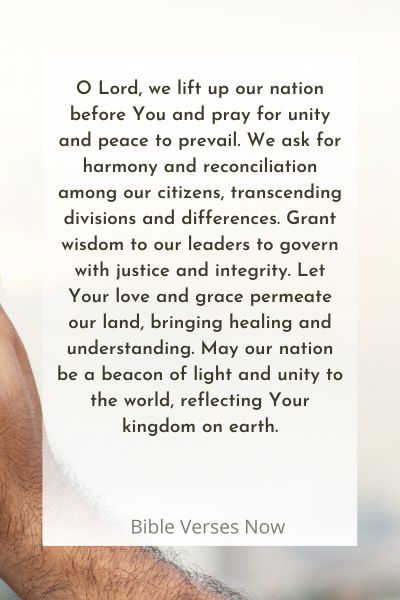 A Prayer for National Unity and Peace