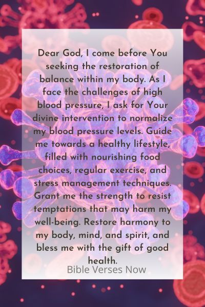 A Prayer for Normalizing Blood Pressure
