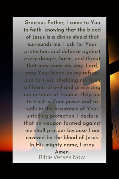 A Prayer for Protection Through the Blood of Jesus