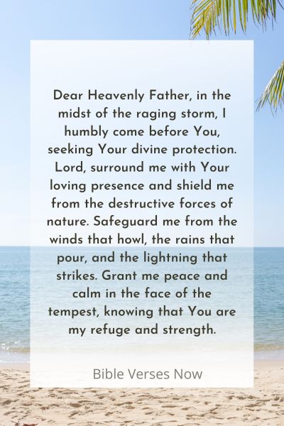 A Prayer for Safety During Storms