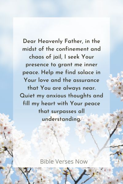 A Prayer for Solace in Jail