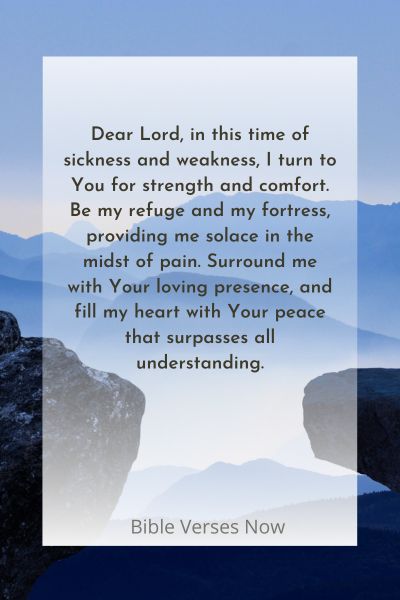 A Prayer for Strength and Comfort in Sickness