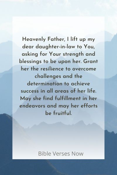 A Prayer for Strength and Success in My Daughter-in-Law's Life