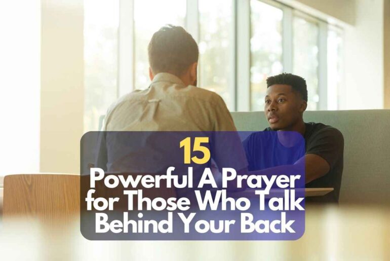 A Prayer for Those Who Talk Behind Your Back