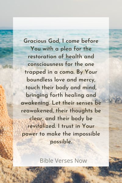 A Prayer for the Restoration of Health and Consciousness