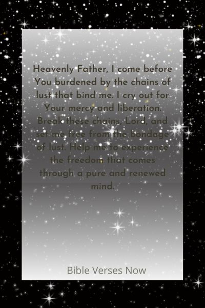 A Prayer to Break Free from the Chains of Lust