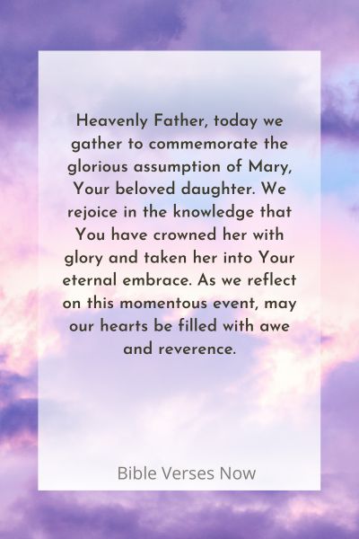 A Prayer to Commemorate the Glorious Assumption of Mary
