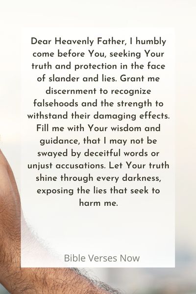 A Prayer to Counter Slander and Lies