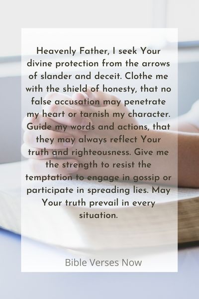 A Prayer to Guard Against Slander and Deceit