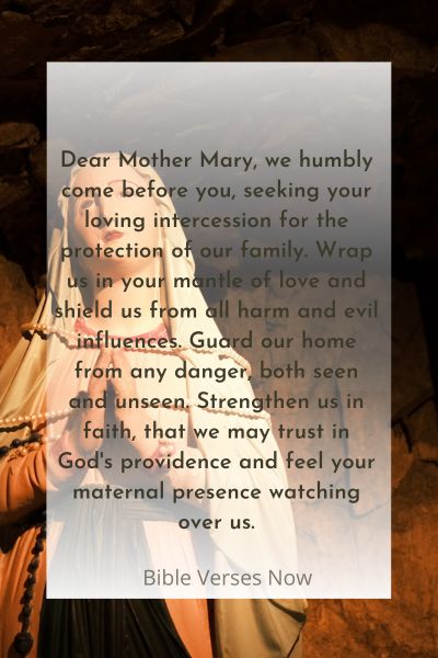 A Prayer to Mother Mary for the Protection of Our Family
