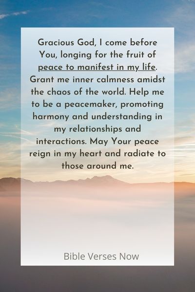 Cultivating Peace through Prayer
