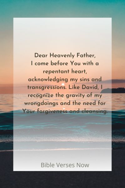 David's Prayer Of Repentance