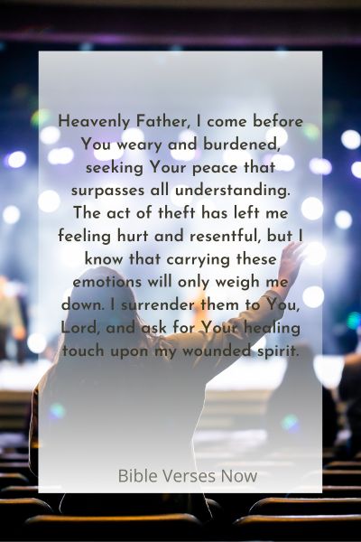 Finding Peace and Letting Go of Resentment after Theft