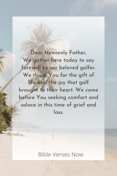 Golfer's Prayer for Funeral