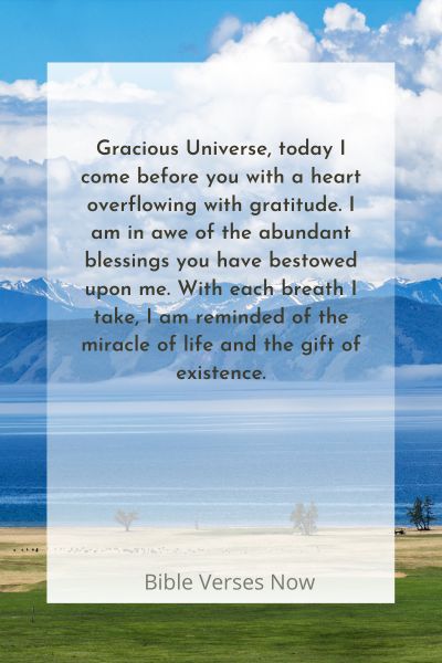 Gratitude Prayer To The Universe
