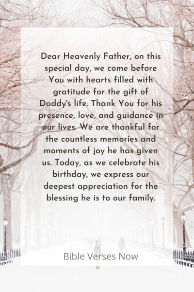 Gratitude for Daddy's Life and Birthday