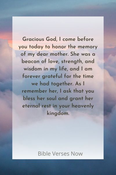 Honoring the Memory of My Mother through Prayer