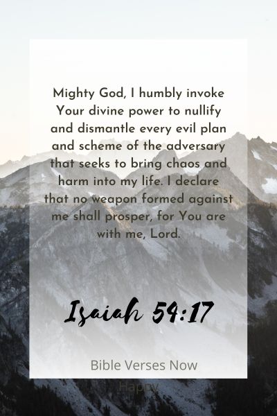 Invoking Divine Power to Nullify the Evil Plans of the Adversary