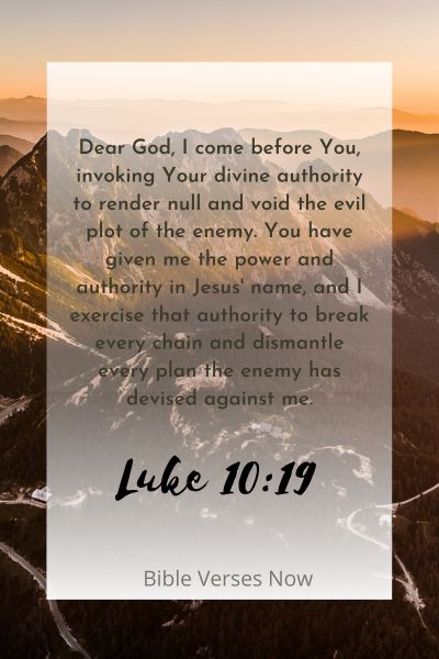 Invoking God's Authority to Render Null and Void the Enemy's Evil Plot