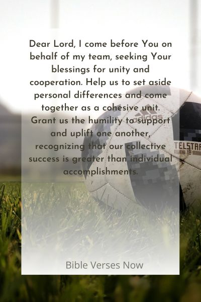 Invoking God's Blessings for Team Unity and Cooperation