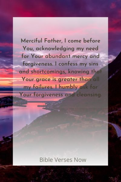 Invoking God's Mercy and Forgiveness