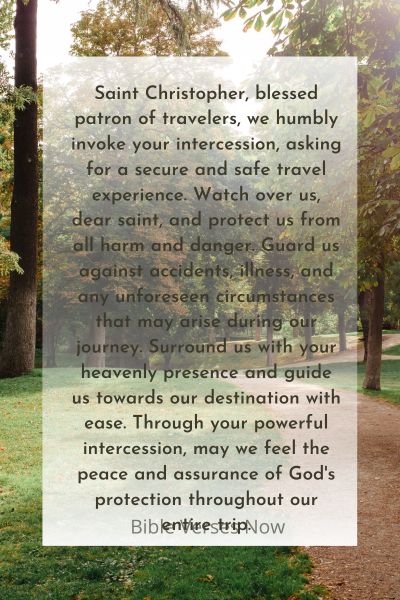 Invoking Saint Christopher's Intercession for a Secure Travel Experience