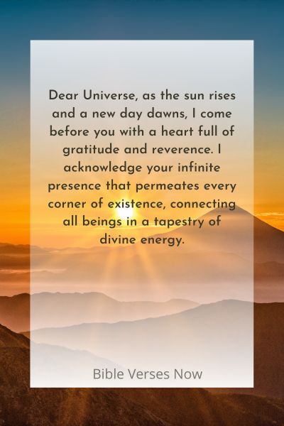 Morning Prayer To The Universe
