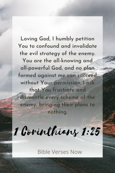 Petitioning God to Confound and Invalidate the Enemy's Evil Strategy