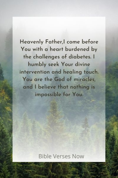 Powerful Prayer For Healing Diabetes