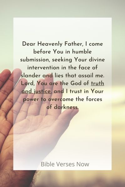 Prayer Against Slander and Lies