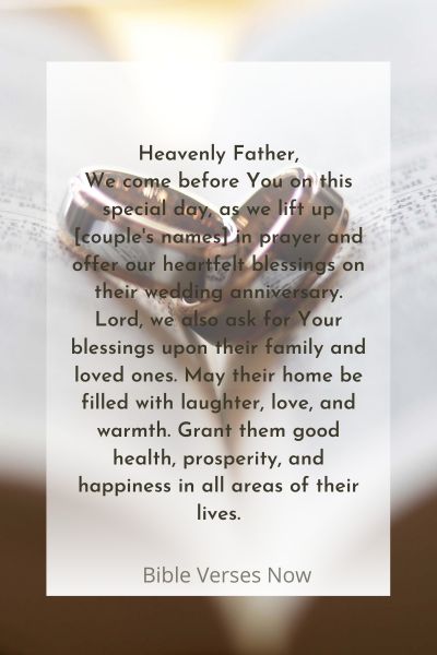 Prayer Blessing Wedding Anniversary Wishes