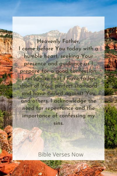 Prayer For A Good Confession