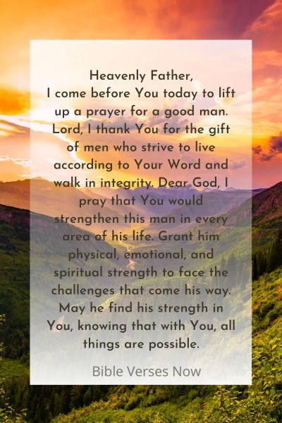 Prayer For A Good Man
