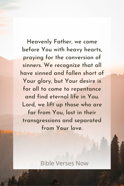 Prayer For Conversion Of Sinners