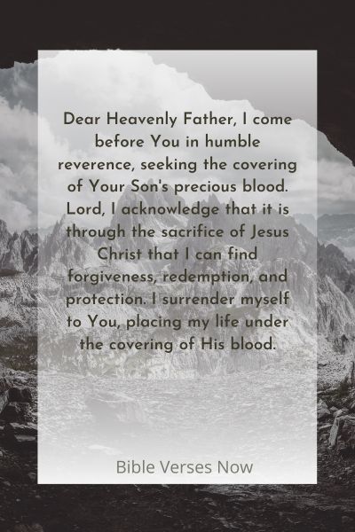 Prayer For Covering With The Blood Of Jesus