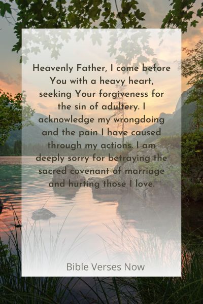 Prayer For Forgiveness Of Adultery