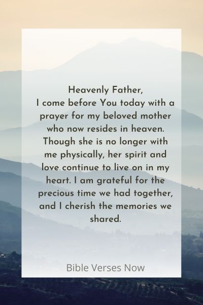 Prayer For Mother In Heaven