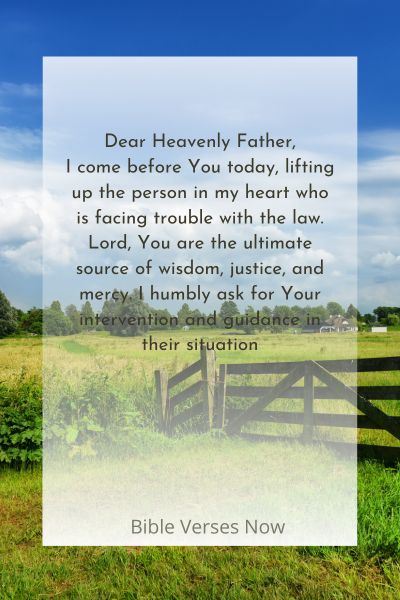 Prayer For Someone In Trouble With The Law