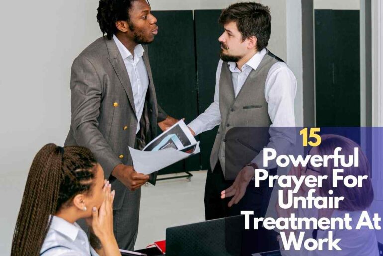 Prayer For Unfair Treatment At Work