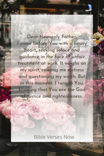Prayer For Unfair Treatment At Work