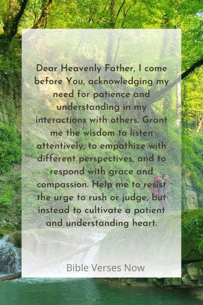 Prayer for Cultivating Patience and Understanding