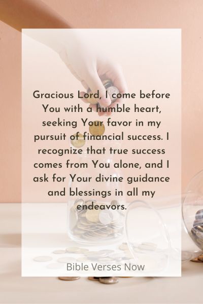 Prayer for Gods Favor in Achieving Financial Success