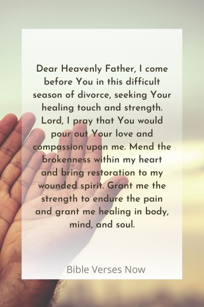 Prayer for Healing and Strength during Divorce