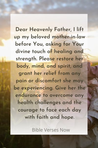 Prayer for Healing and Strength for My Beloved Mother in Law