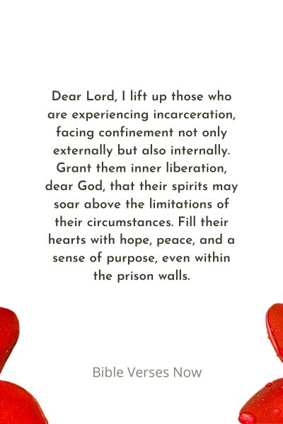 Prayer for Inner Liberation during Incarceration