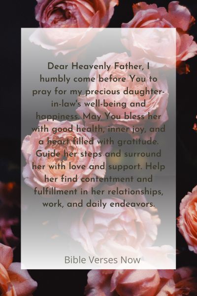 Prayer for My Daughter-in-law's Well-being and Happiness