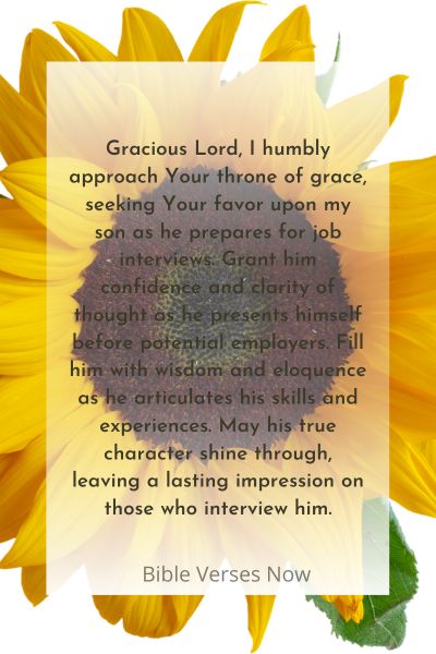 Prayer for My Son's Job Interview Success