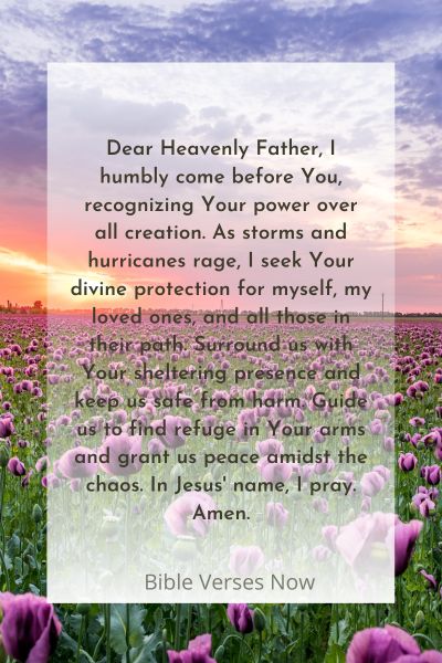 Prayer for Protection during Storms and Hurricanes