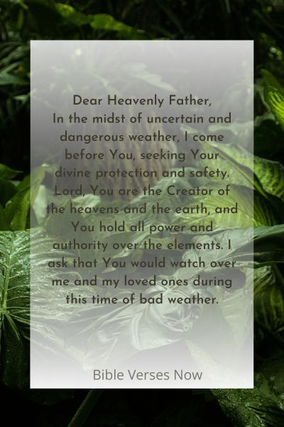 Prayer for Safety in Bad Weather