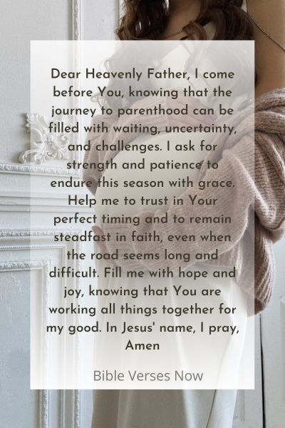 Prayer for Strength and Patience on the Journey to Parenthood